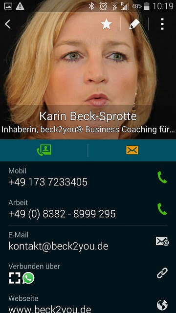 Kontaktdaten Karin Beck-Sprotte